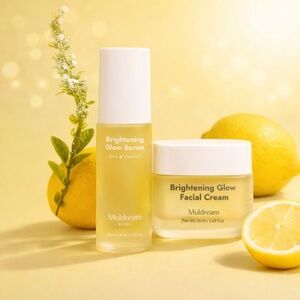 Lot 2 Muldream Brightening Glow Cream & Serum AHA Vitamin C Korean K-Beauty
